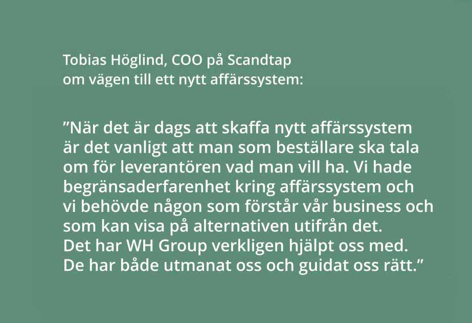 Scandtap citat Tobias Höglind