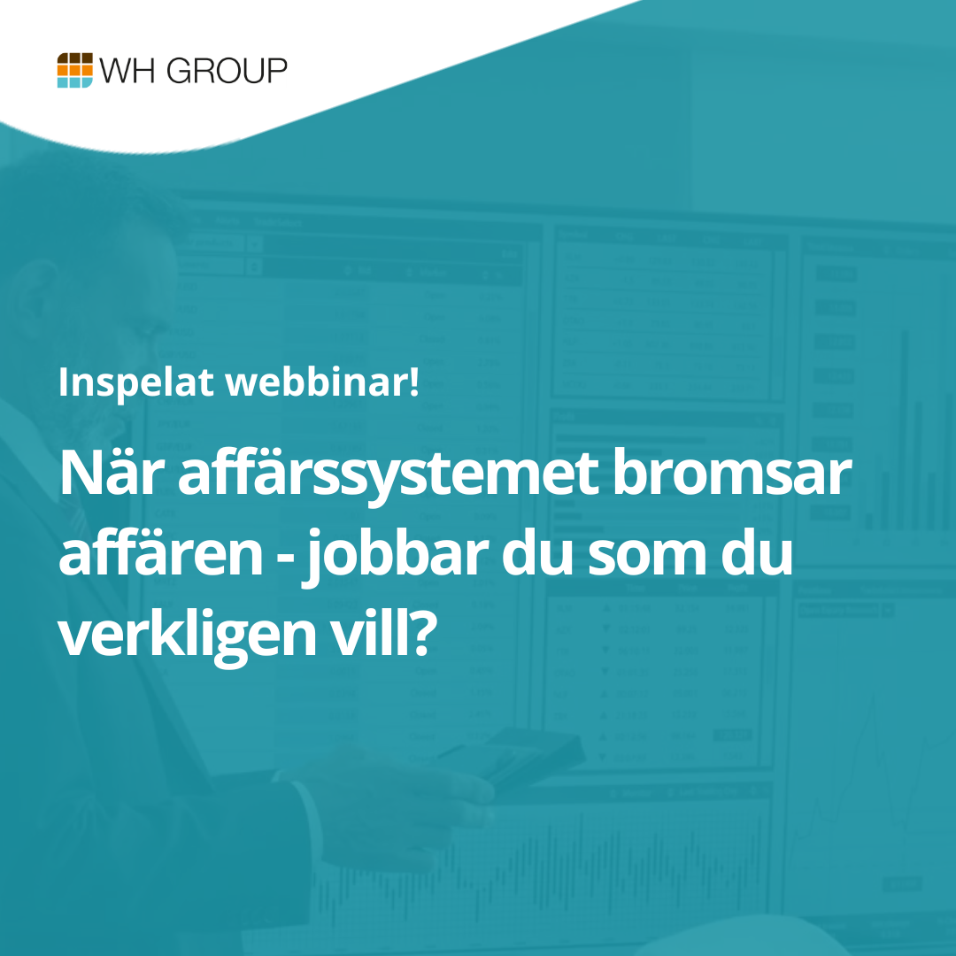 Webbinar - när affärssystemet bromsar affären
